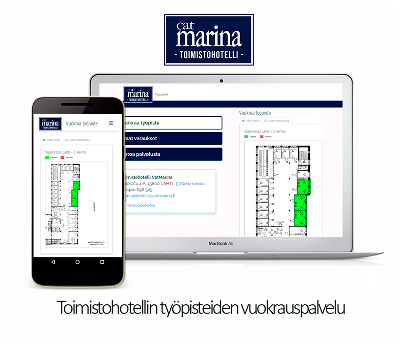 Toimistohotellin työpisteiden vuokrauspalvelu